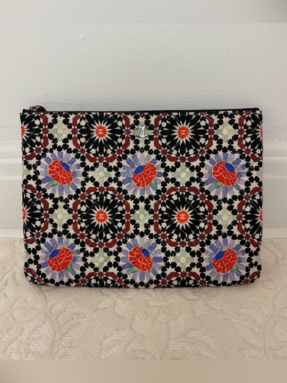 Chanel A82074 2014 Christmas exclusive quilted clutch pouch
